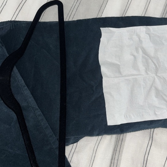 Talbots 14p High Waisted Straight Leg Corduroy Pants Aqua Blue - Picture 4 of 4